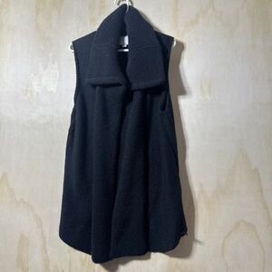 Brochu Walker Black Sleeveless Vest with Shawl Collar Women’s Size Medium